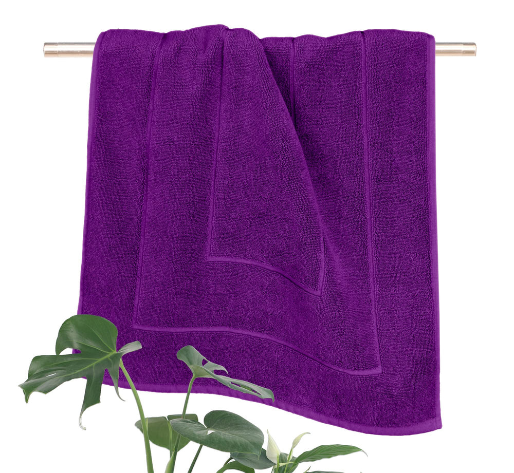 Frottee Badematte 50x80 cm Lila - Aubergine