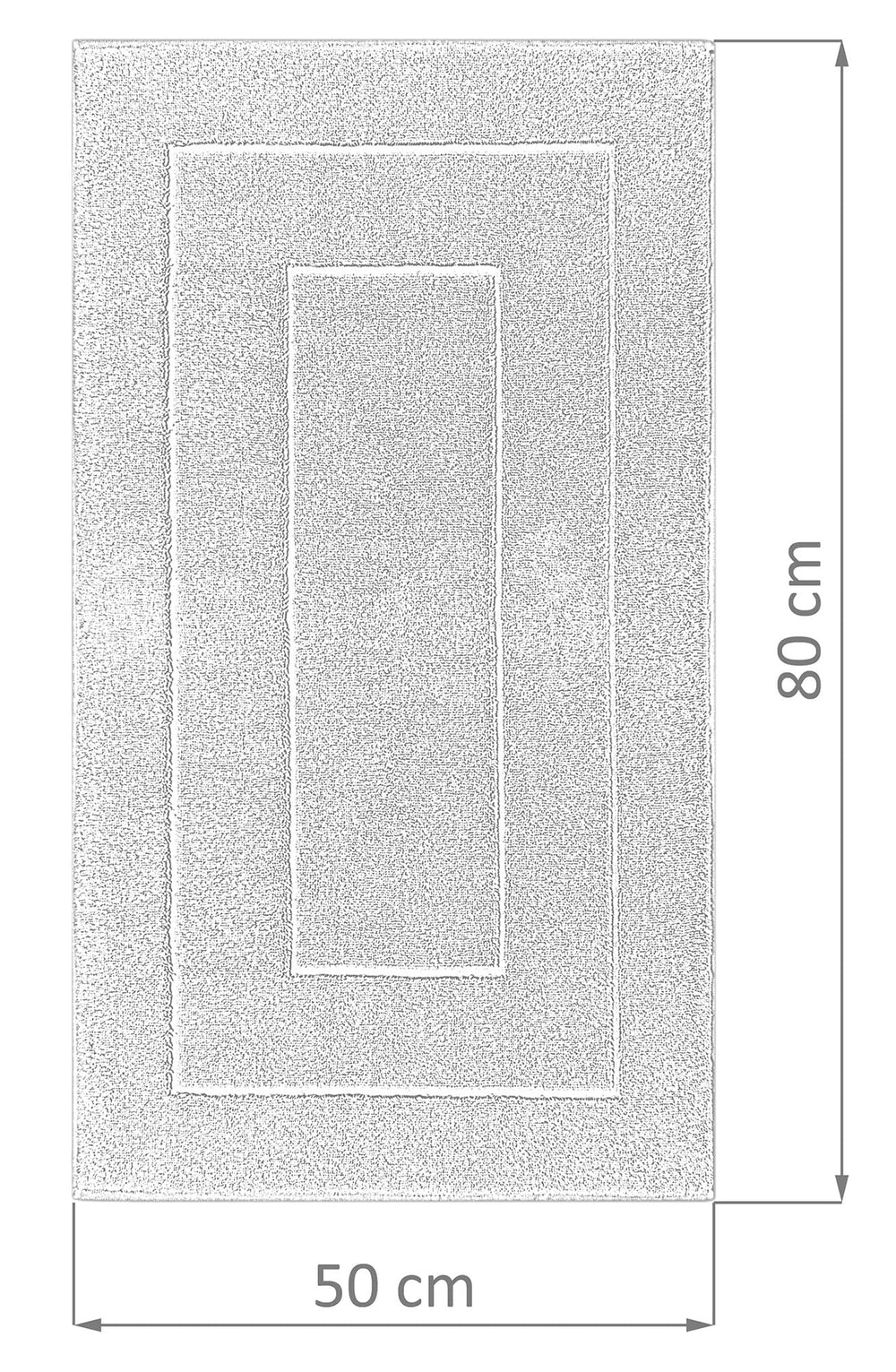 Frottee Badematte 50x80 cm Türkis - Lagunen