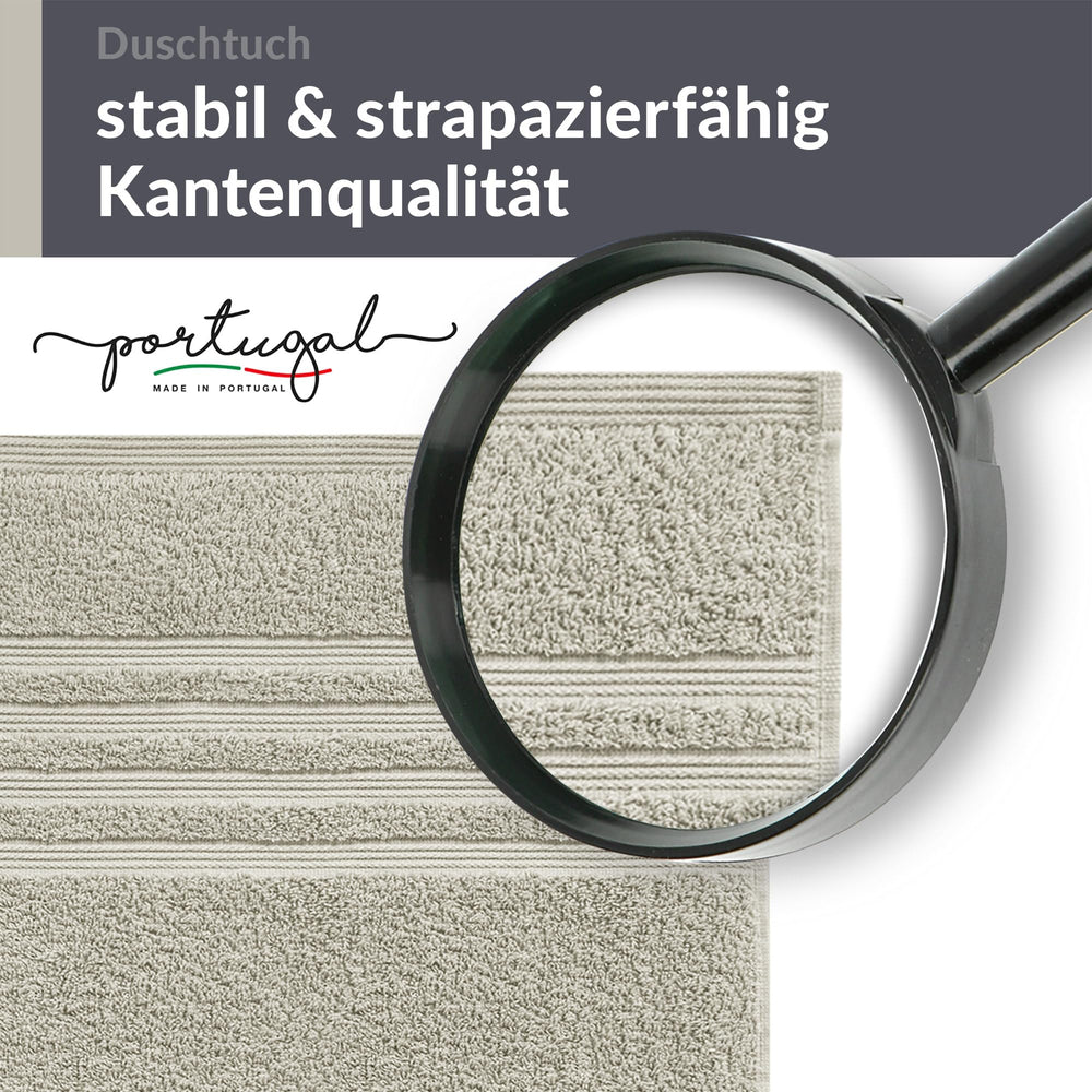 Duschtuch 70x140 cm 2er Set Grau - Kiesel