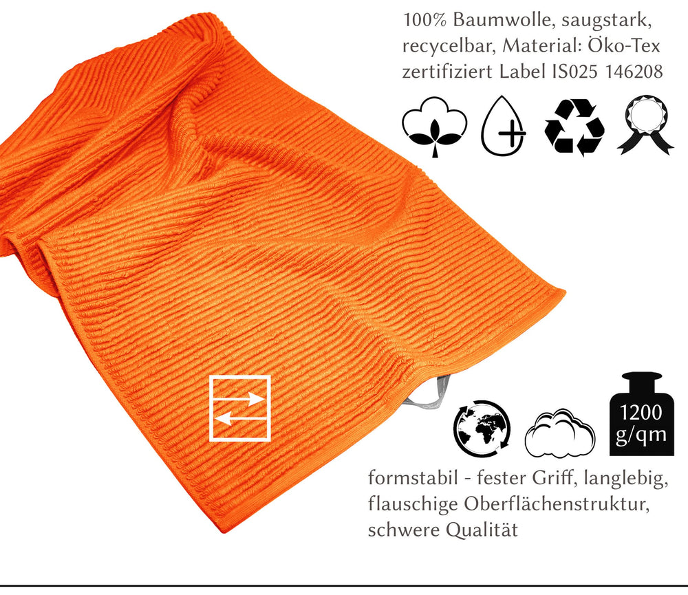 Badematte 50x80 cm Orange - Blutorange