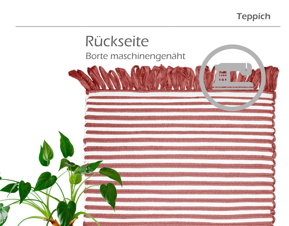 Handmade Läufer 50x70 cm Rosa - Marsala