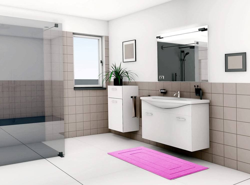 Frottee Duschvorleger 50x90 cm Rosa - Lotus