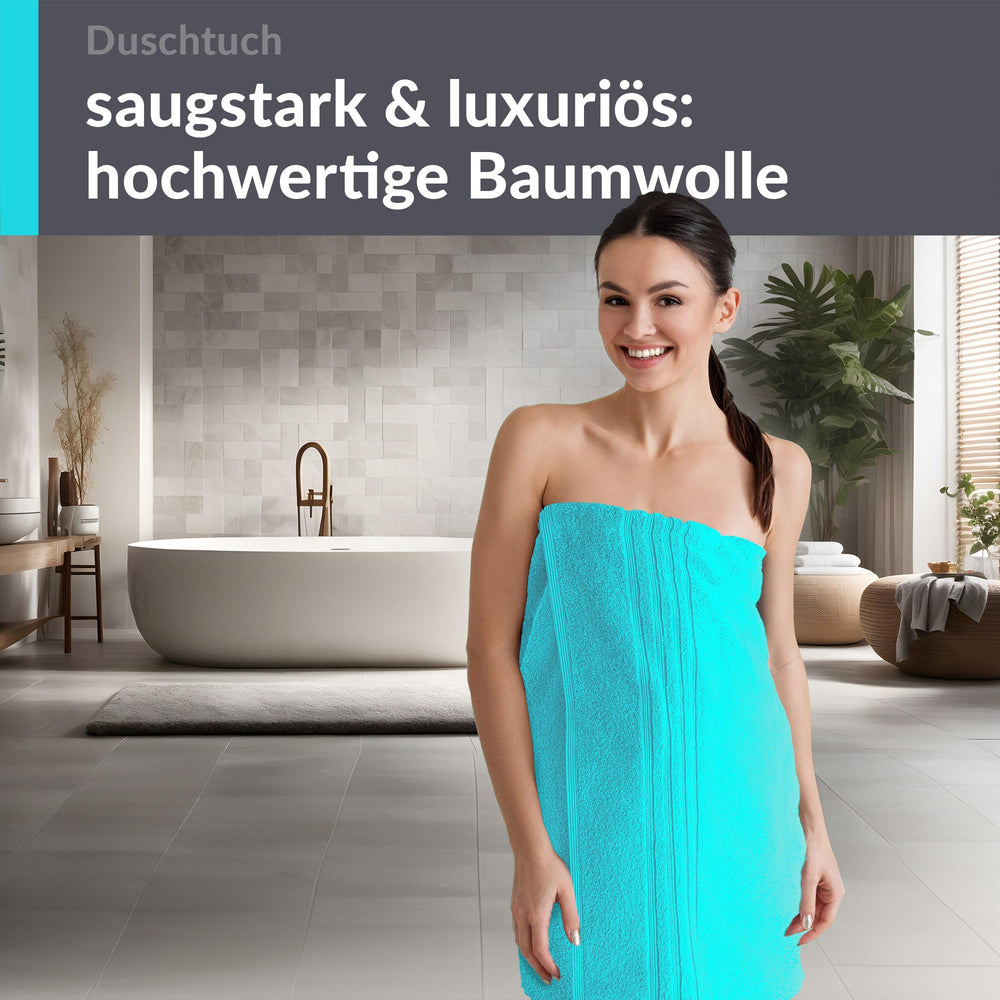 Duschhandtuch 70x140 cm Türkis - Lagunen