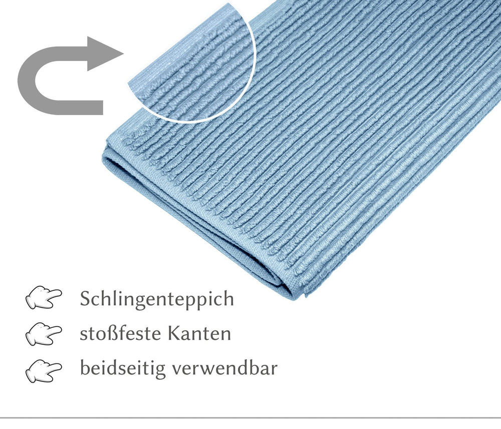 Badematte 50x80 cm Blau - Tauben