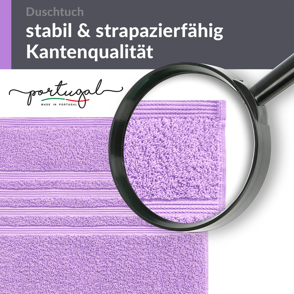 Duschtuch 70x140 cm 2er Set Lila - Flieder