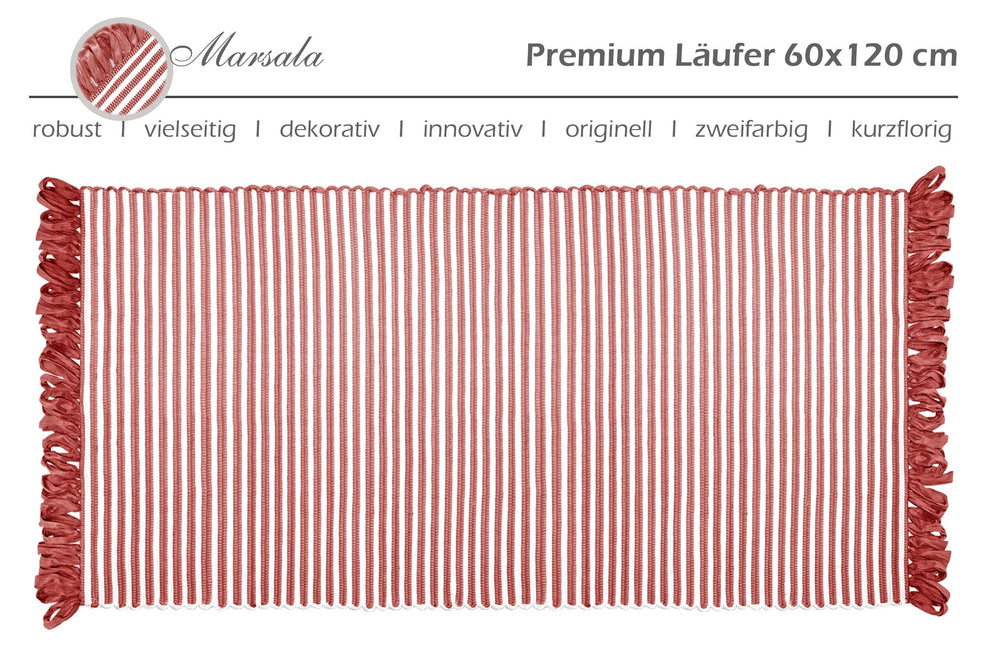 Handmade Läufer 60x120 cm Rosa - Marsala