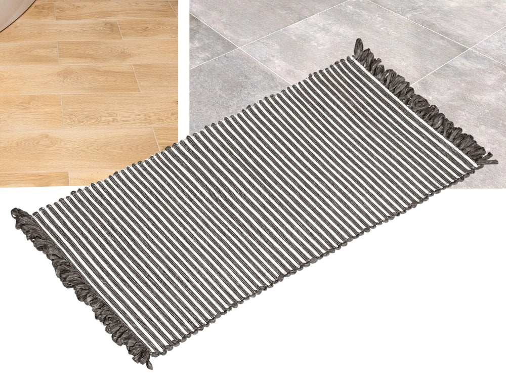 Handmade Läufer 60x120 cm Grau - Schiefer