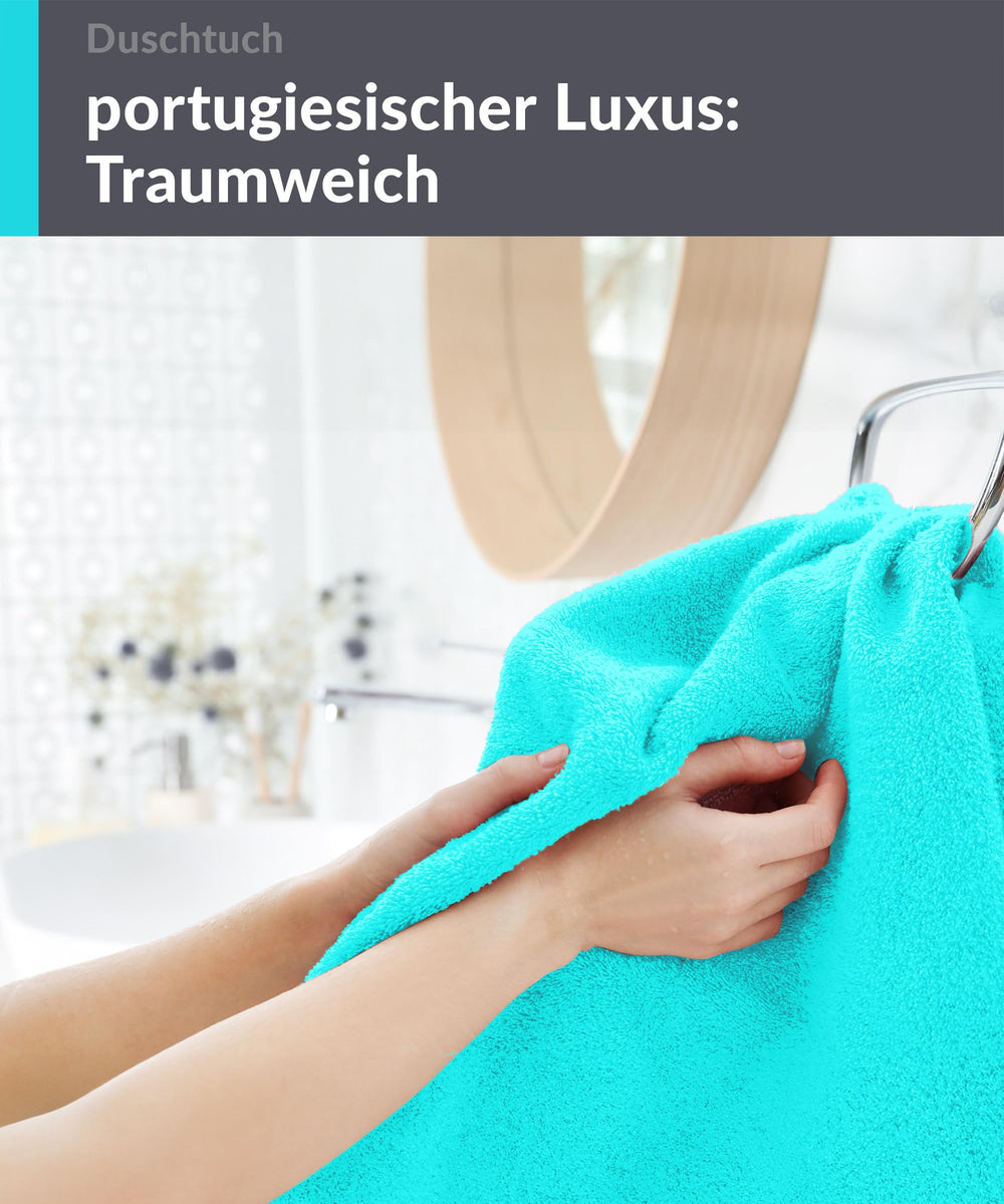 Duschhandtuch 70x140 cm Türkis - Lagunen
