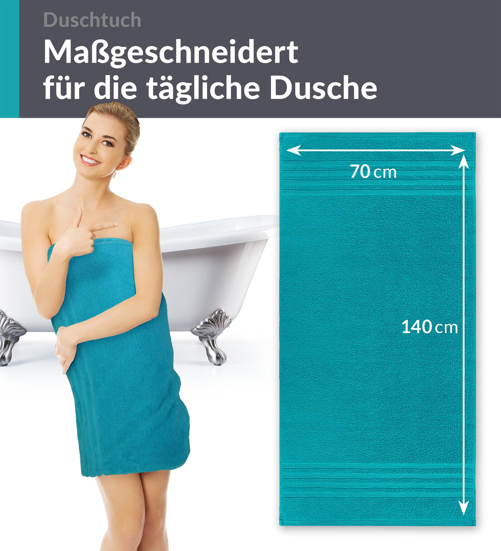 Duschtuch 70x140 cm 2er Set Grün - Nautic
