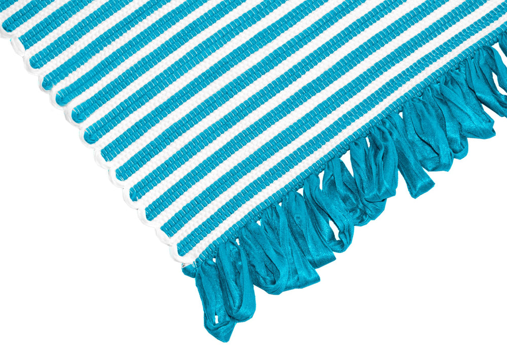 Handmade Läufer 60x120 cm Blau - Pazifik