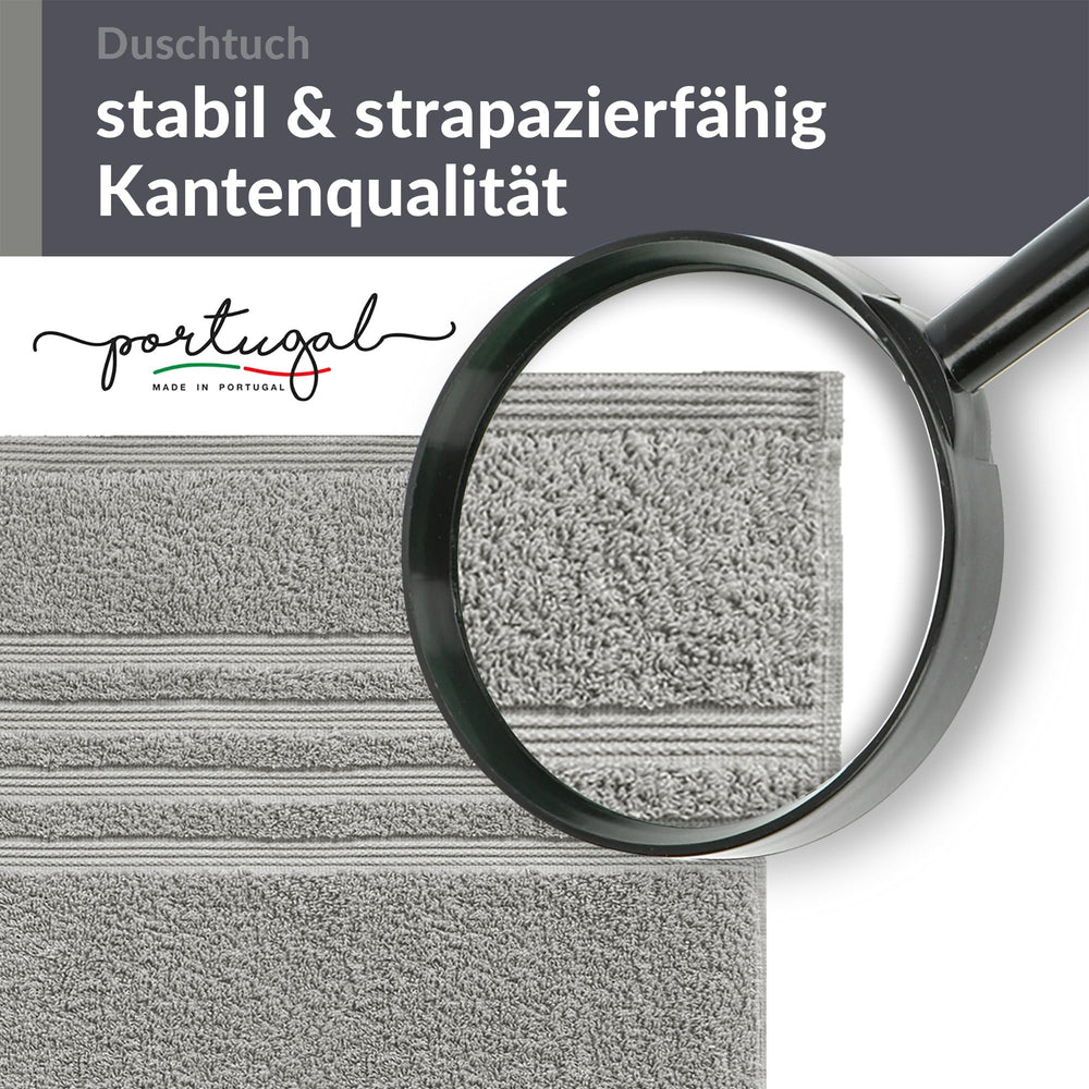 Duschtuch 70x140 cm 2er Set Grau - Stein