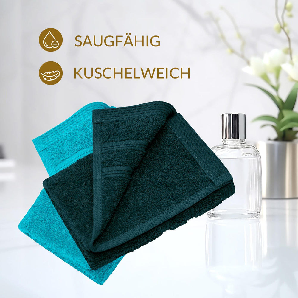 Waschlappen Set zweifarbig 30x30 cm 6 Stück Nautic - Opal