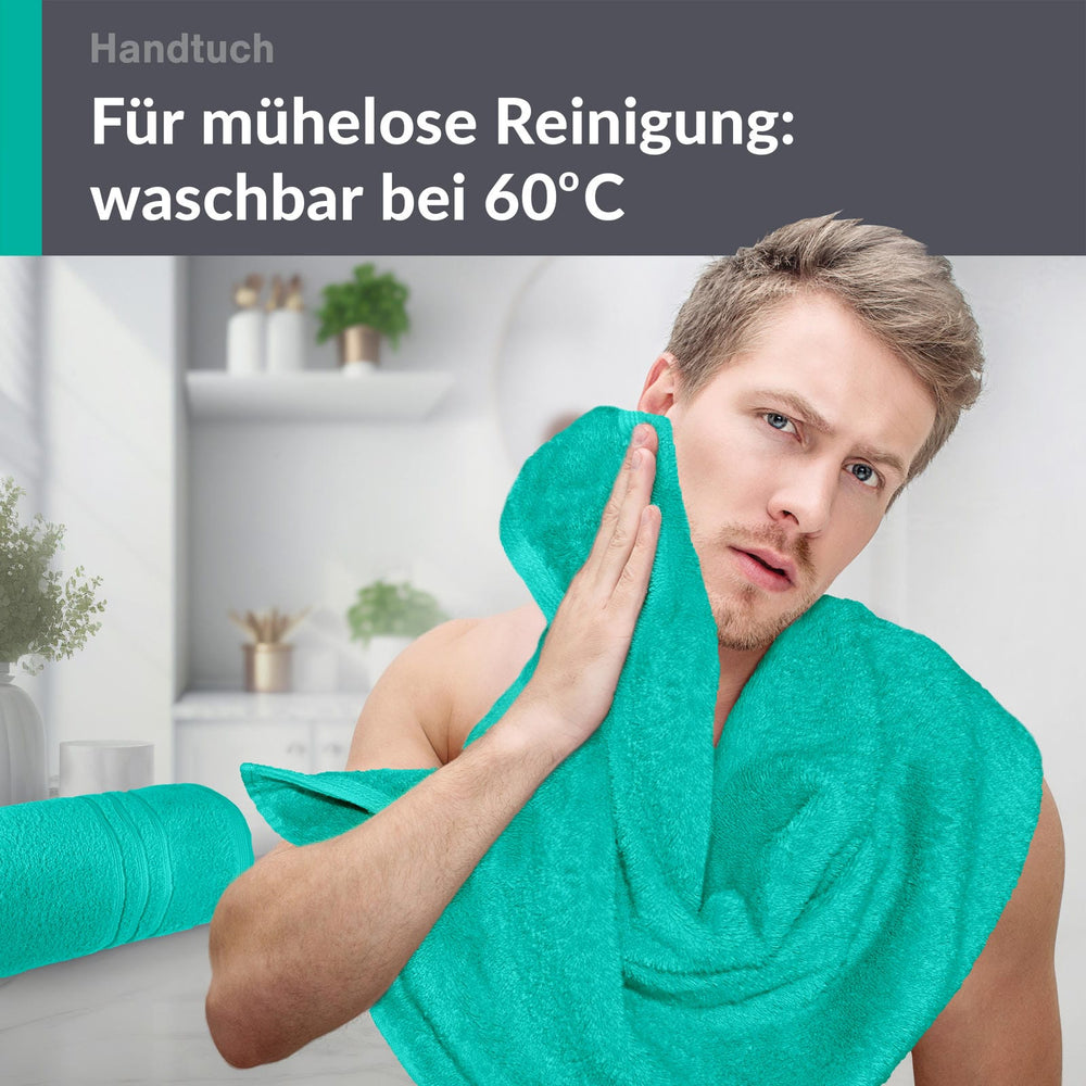 Handtuch 50x100 cm 2er Set Türkis - Meer