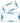 Kuchenplatten blau Enzian, 2er Set Speiseteller 28x15 cm - 38x18 cm, Fleischteller eckig