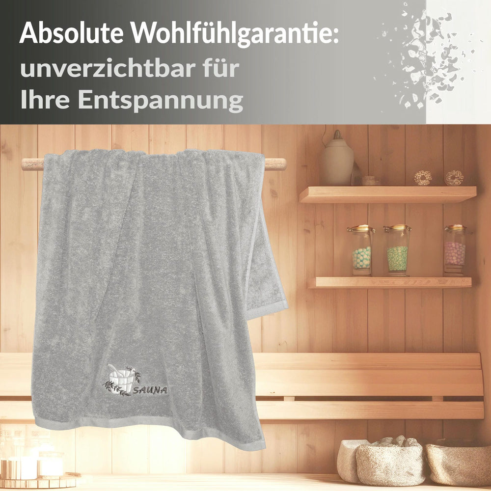 XXL Saunahandtuch 100x200 cm Lillby Grau - Stein