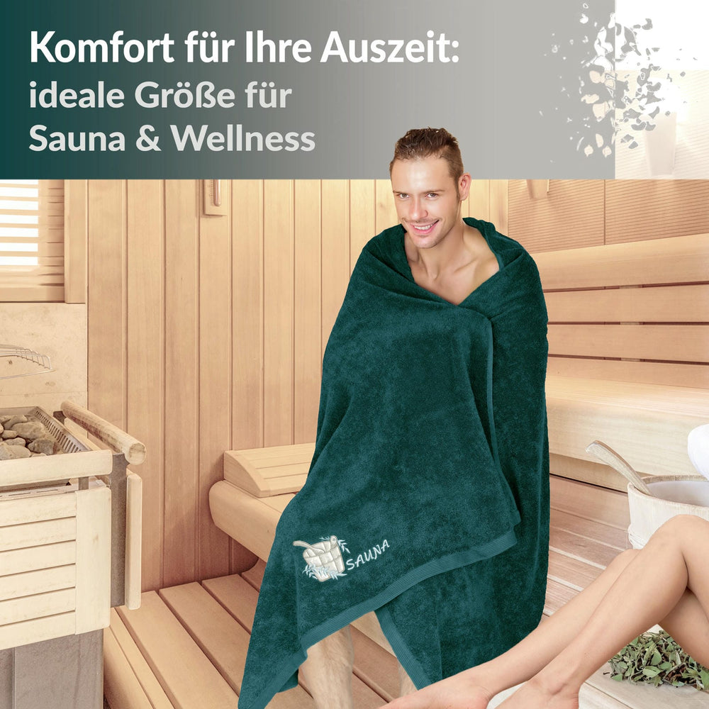 XXL Saunahandtuch 100x200 cm Lillby Grün - Opal