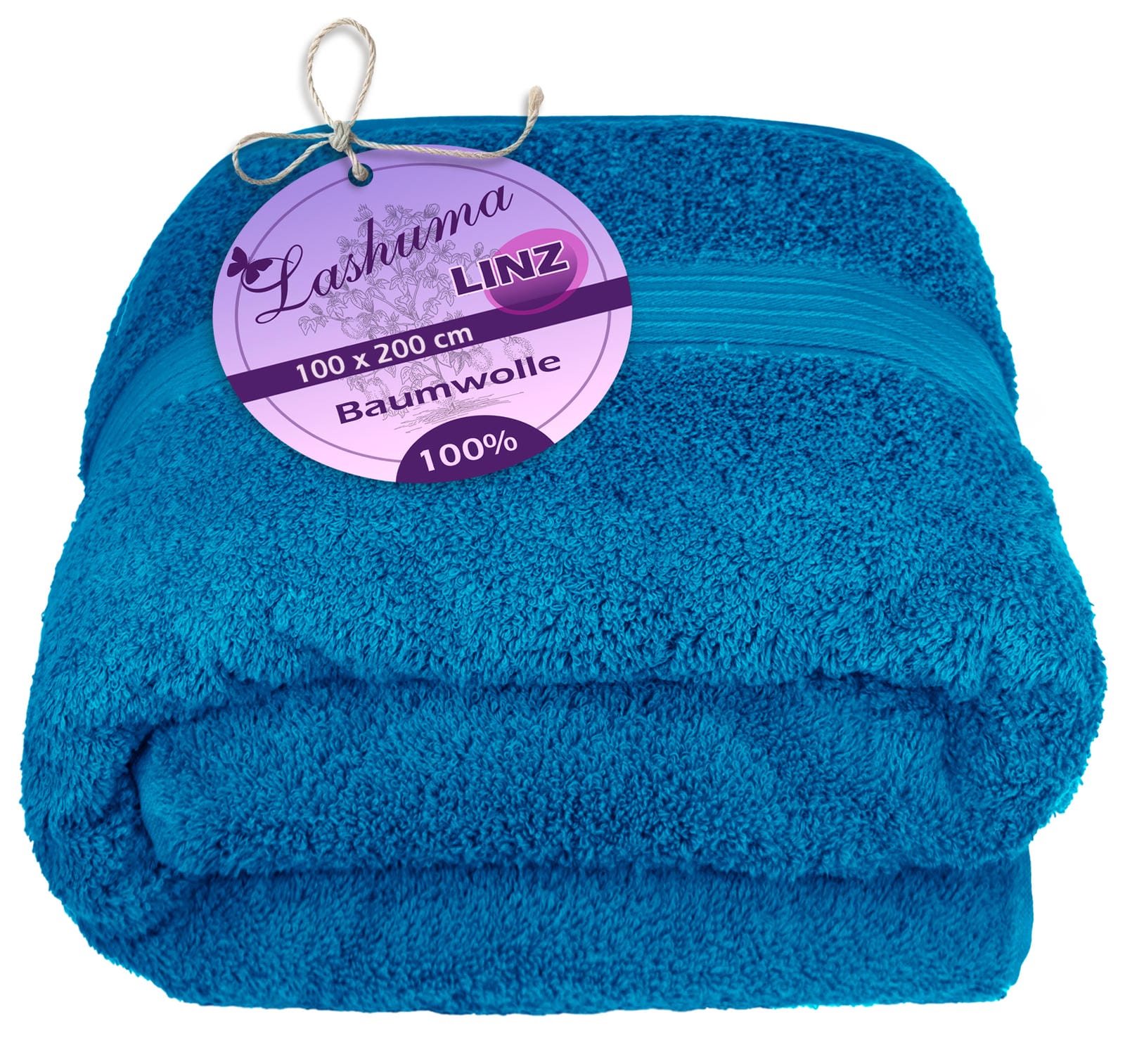 Saunatuch XXL Serie Linz, Badehandtuch Blau