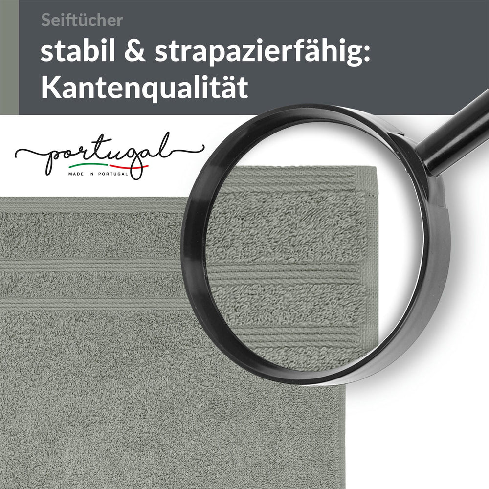 Waschlappen 30x30 cm 2er Set Grau - Stein