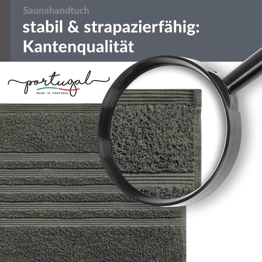 Badetuch groß 100x200 cm Grau - Anthrazit
