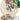 Speiseteller Keramik bunt, 4er Teller Set 15 cm Ø, Vorspeisenteller klein Blütenfest