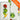Keramik Teller 2er Set, Dessertteller bunt Gemüse 28x15 cm, Fleischplatte groß 38x18 cm