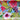 Desserttablett farbenfroh, Kleines Kaffee Tablett 31x23 cm, Eckiges Melamin Getränketablett Druck: Tropical