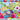 Gastrotablett 50x37 cm, Kunststoff Servicetablett italienisch, Gartentablett Muster: Tropical, Buntes Esstablett