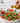 Handbemalte Servierschale Keramik, Relief Salatschüssel Tomate Olive, Italienische Pastaschale rund 27 cm Ø