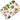 Mediterranes Kunststofftablett, Motiv: Waldbeeren, Kleines Desserttablett 31x23 cm, Serviertablett eckig