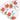 Essteller 4er Set rund, Keramik Frühstücksteller 19 cm Ø, Abendbrotteller bunt Mohnblume