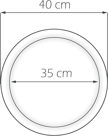 großes Serviertablett, Kunststofftablett 40 cm Ø, Dekotablett rund Design: Limette