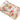 Großes Esstablett 47x31 cm, Getränketablett beige - rot Wildblumen, Tablett Melamin