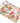 Großes Esstablett 47x31 cm, Getränketablett beige - rot Wildblumen, Tablett Melamin