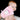 2er Set Baby Waschhandschuhe bestickt mit Elefant - Rosa 15x21 cm