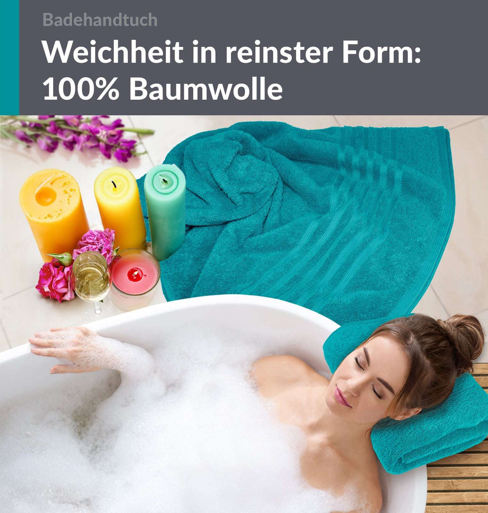 Duschtuch groß 100x150 cm 2er Set Grün - Nautic