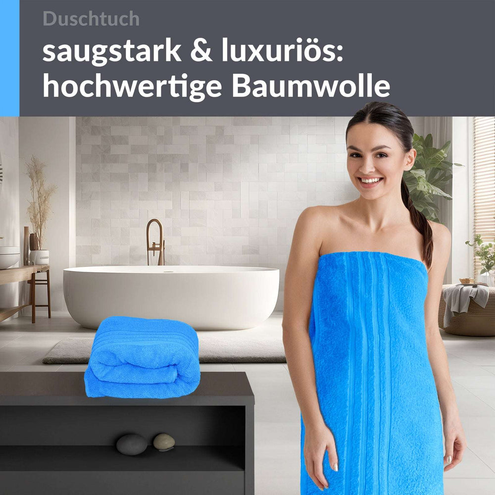 Duschtuch 70x140 cm 2er Set Blau - Capri