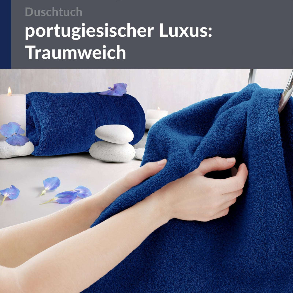 Duschtuch 70x140 cm 2er Set Blau - Marine