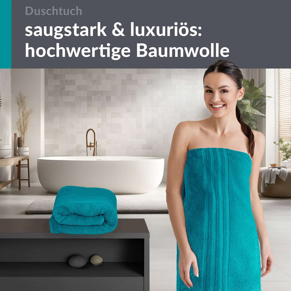 Duschtuch 70x140 cm 2er Set Grün - Nautic