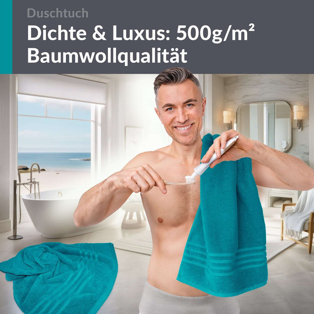 Duschtuch 70x140 cm 2er Set Grün - Nautic