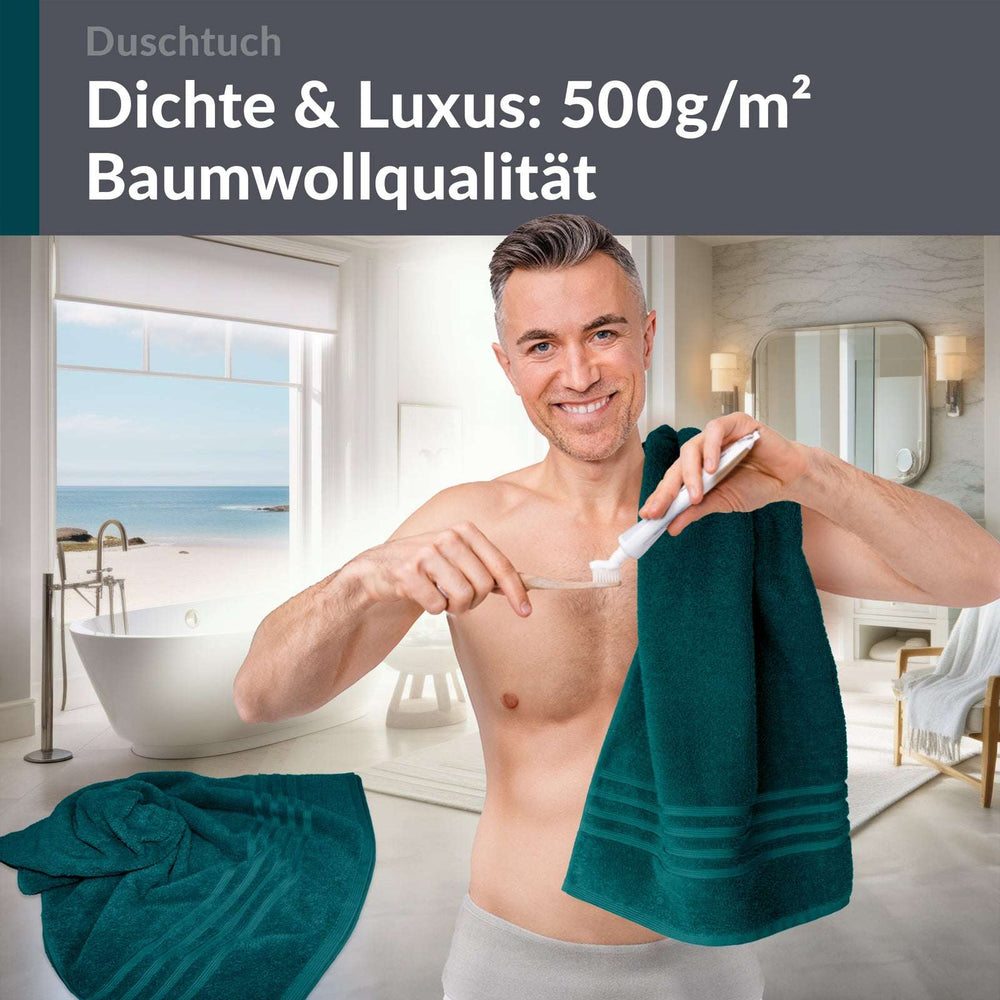 Duschtuch 70x140 cm 2er Set Grün - Opal