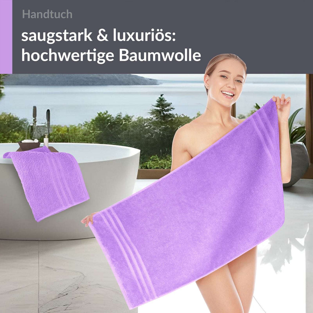 Handtuch 50x100 cm 2er Set Lila - Flieder