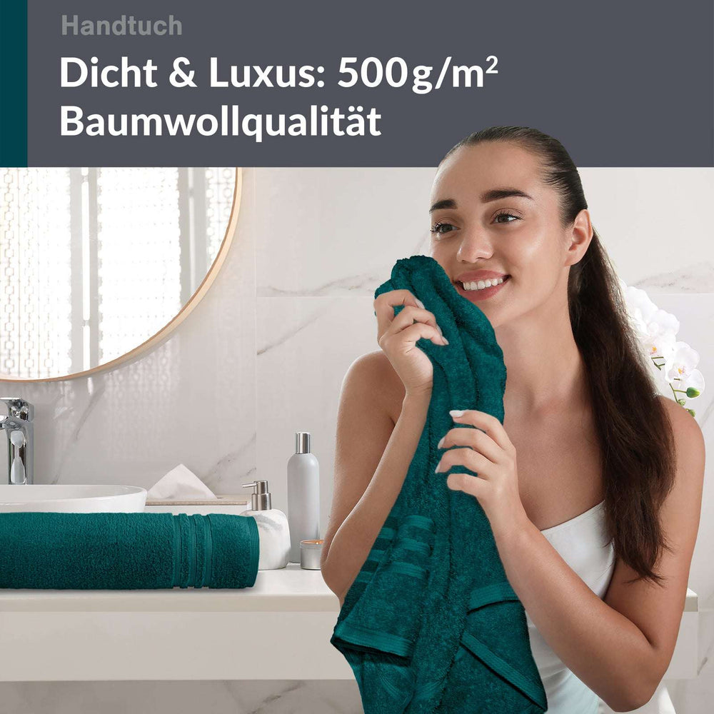 Handtuch 50x100 cm 2er Set Grün - Opal