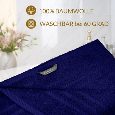 Handtuch Set Capri  - Marine, 2x Duschtücher 70x140 cm und Handtücher 2x 50x100 cm