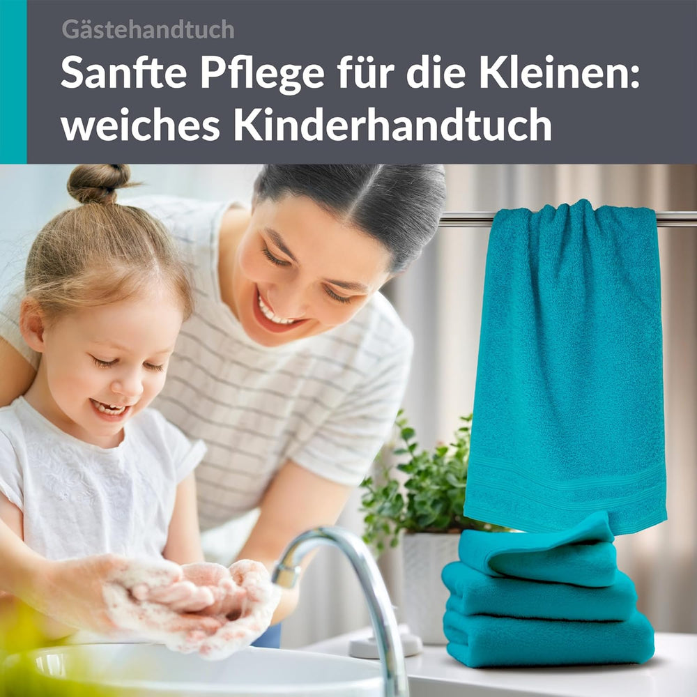 Gästehandtücher Set 30x50 cm 4 Stück Grün - Nautic
