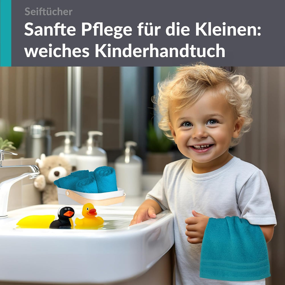 Waschlappen Set 30x30 cm 6 Stück Grün - Nautic