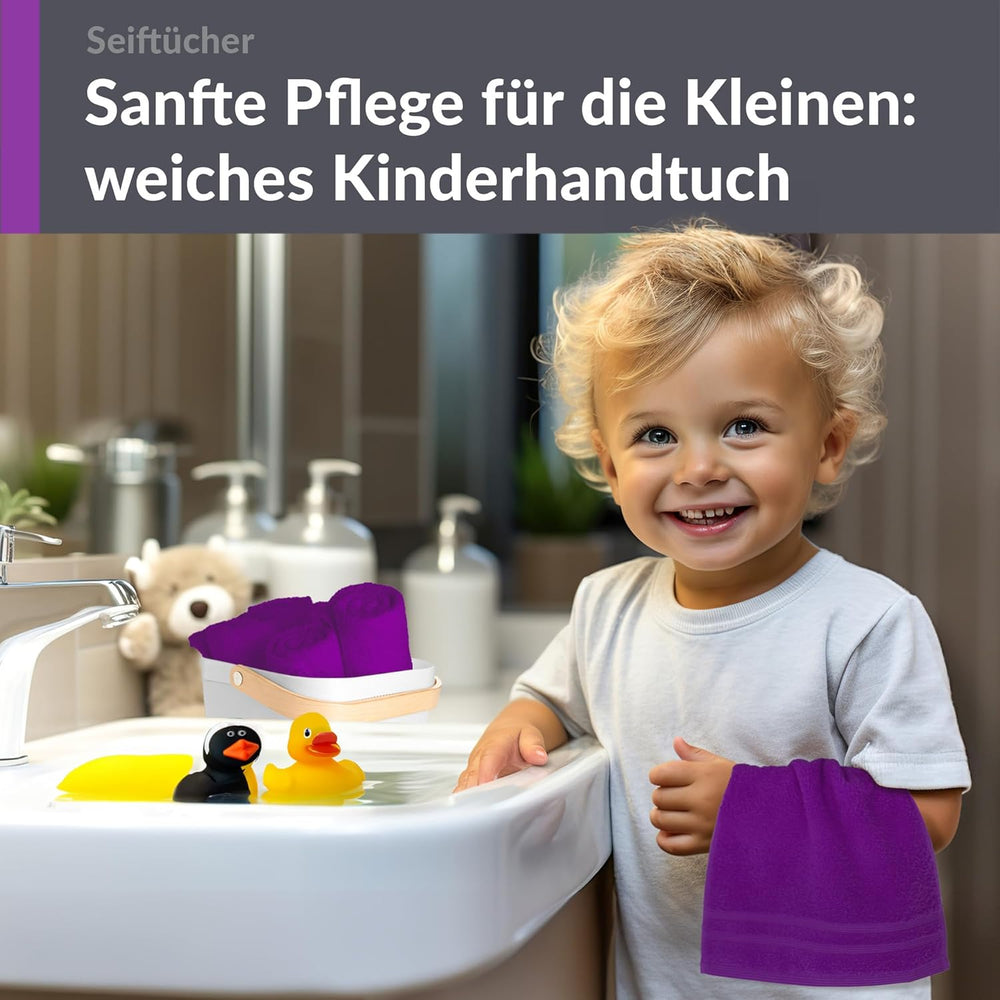 Waschlappen Set 30x30 cm 6 Stück Lila - Aubergine