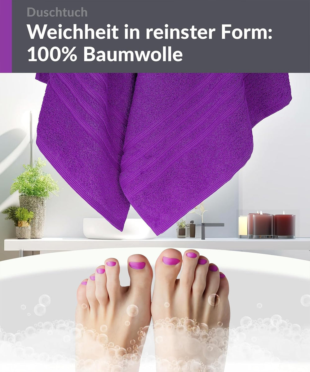 Duschhandtuch 70x140 cm Lila - Aubergine