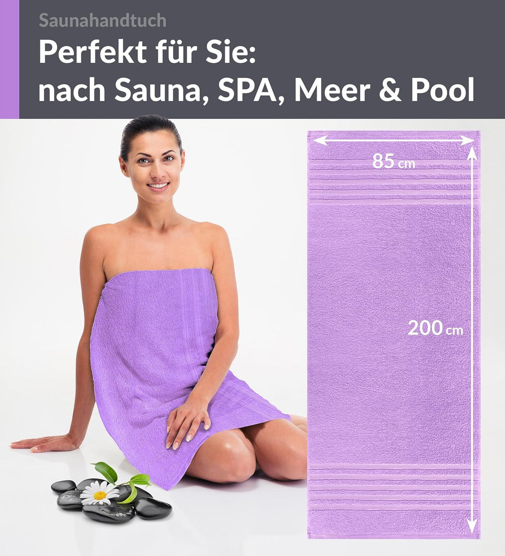 Saunahandtuch 80x200 cm Lila - Flieder