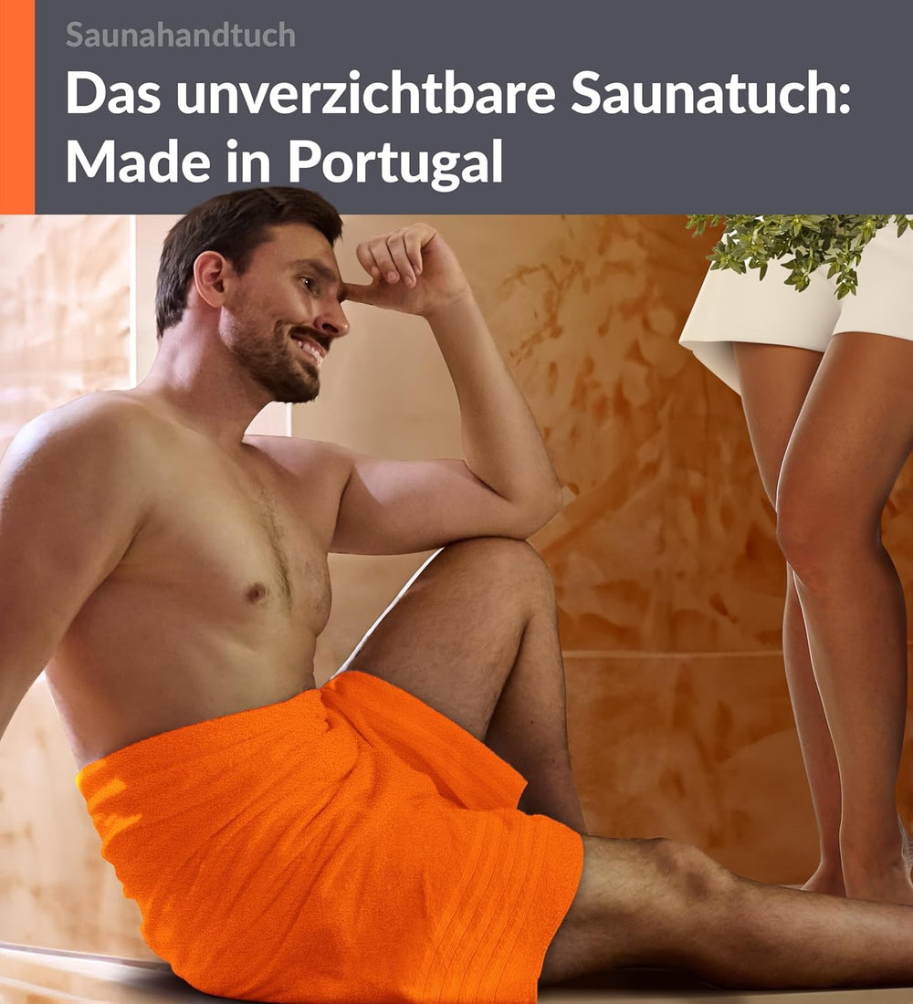 Saunahandtuch 80x200 cm Orange - Clementinen