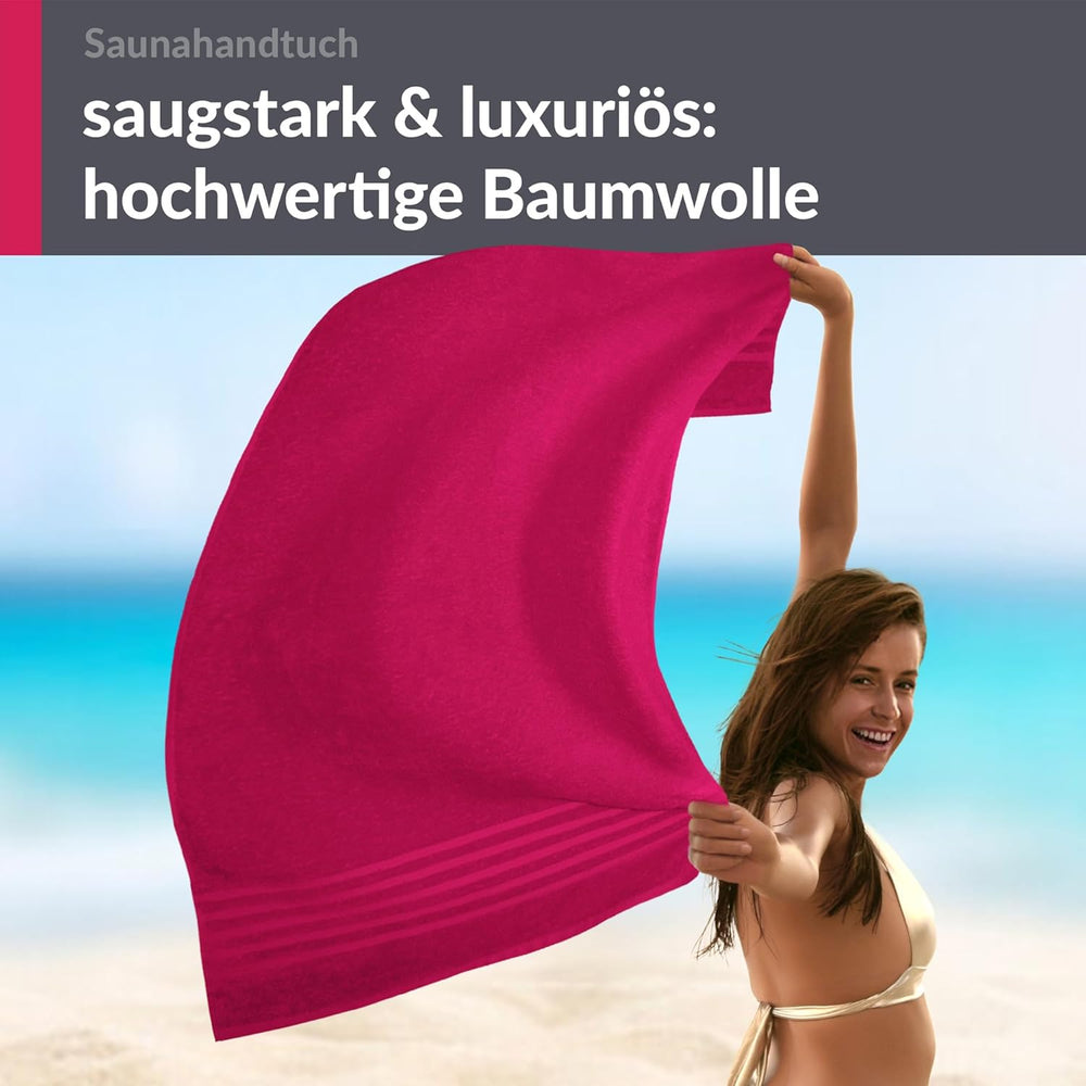 Saunahandtuch 80x200 cm Rot - Rhabarber